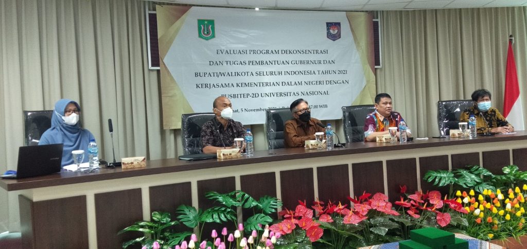 Read more about the article Pusbitep 2D Unas dan Kemendagri Lakukan Evaluasi Program Dekonsentrasi dan Tugas Pembantuan Gubernur, Bupati, Walikota Seluruh Indonesia